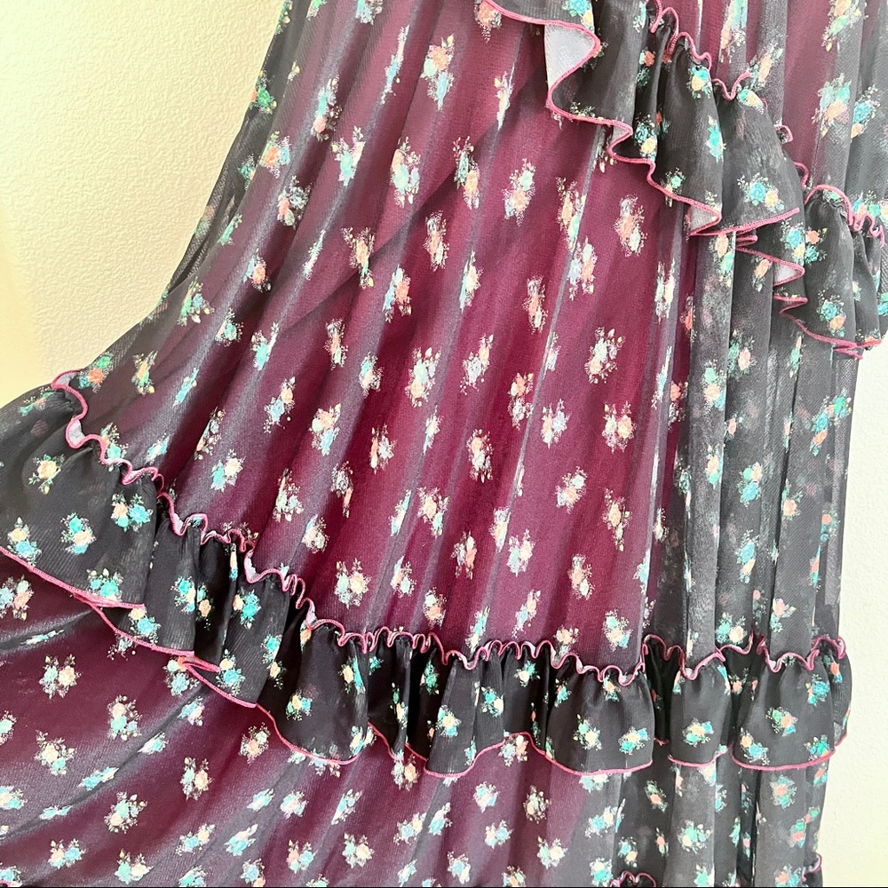 WE ARE HAH T’s Me Ruffle Maxi Dress in Cheap Perfume Noir Combo Black - Picture 11 of 15